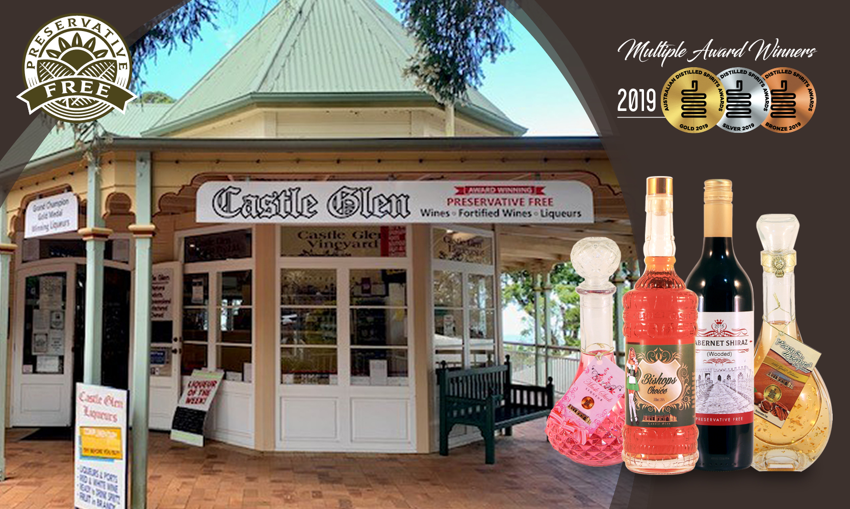 Castle Glen Cellars shopping Sunshine Coast, Queensland